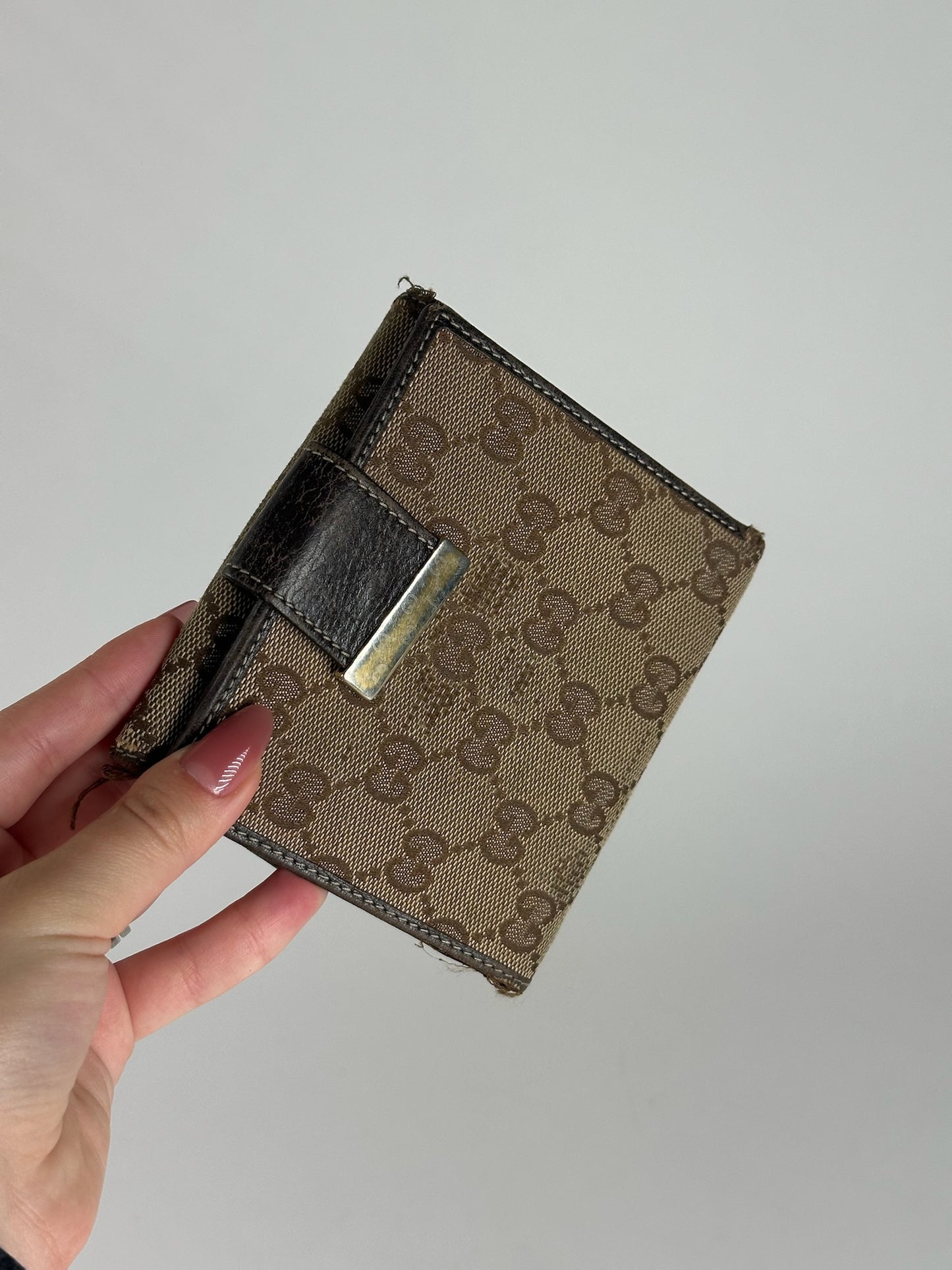 Vintage Gucci Monogram Wallet beige