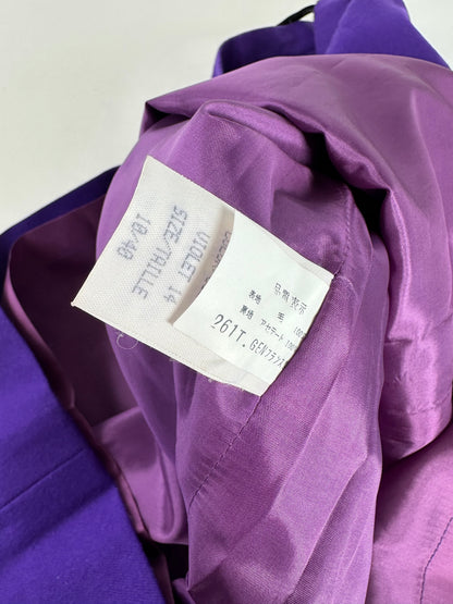 Vintage Givenchy Wool Pencil Skirt Purple L