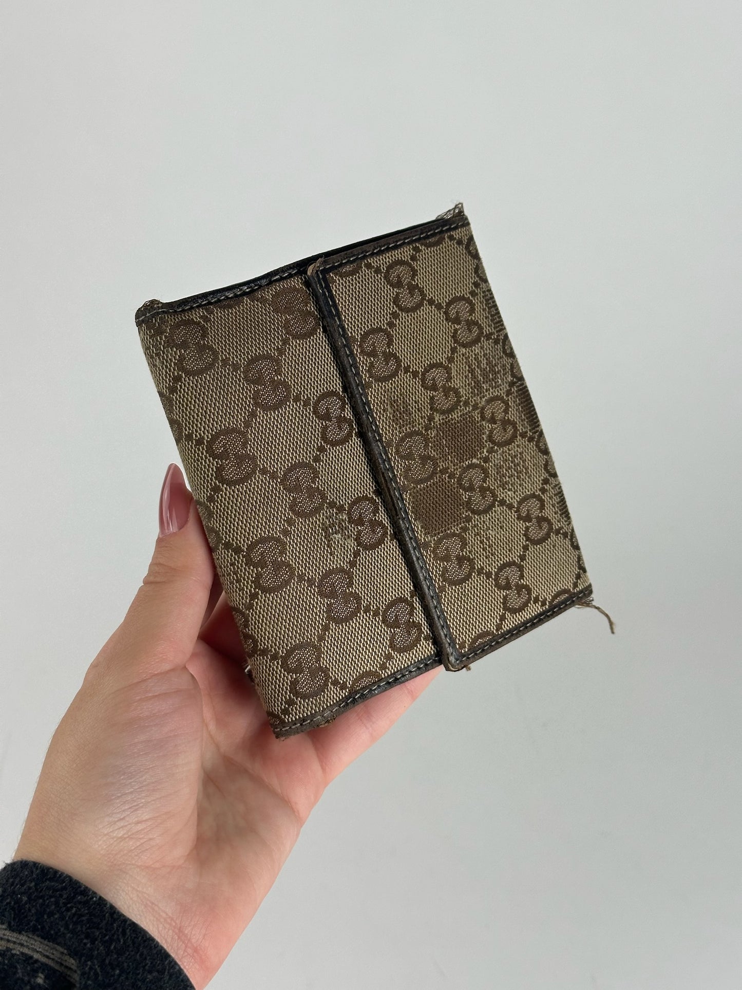 Vintage Gucci Monogram Wallet beige