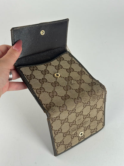 Vintage Gucci Monogram Wallet beige