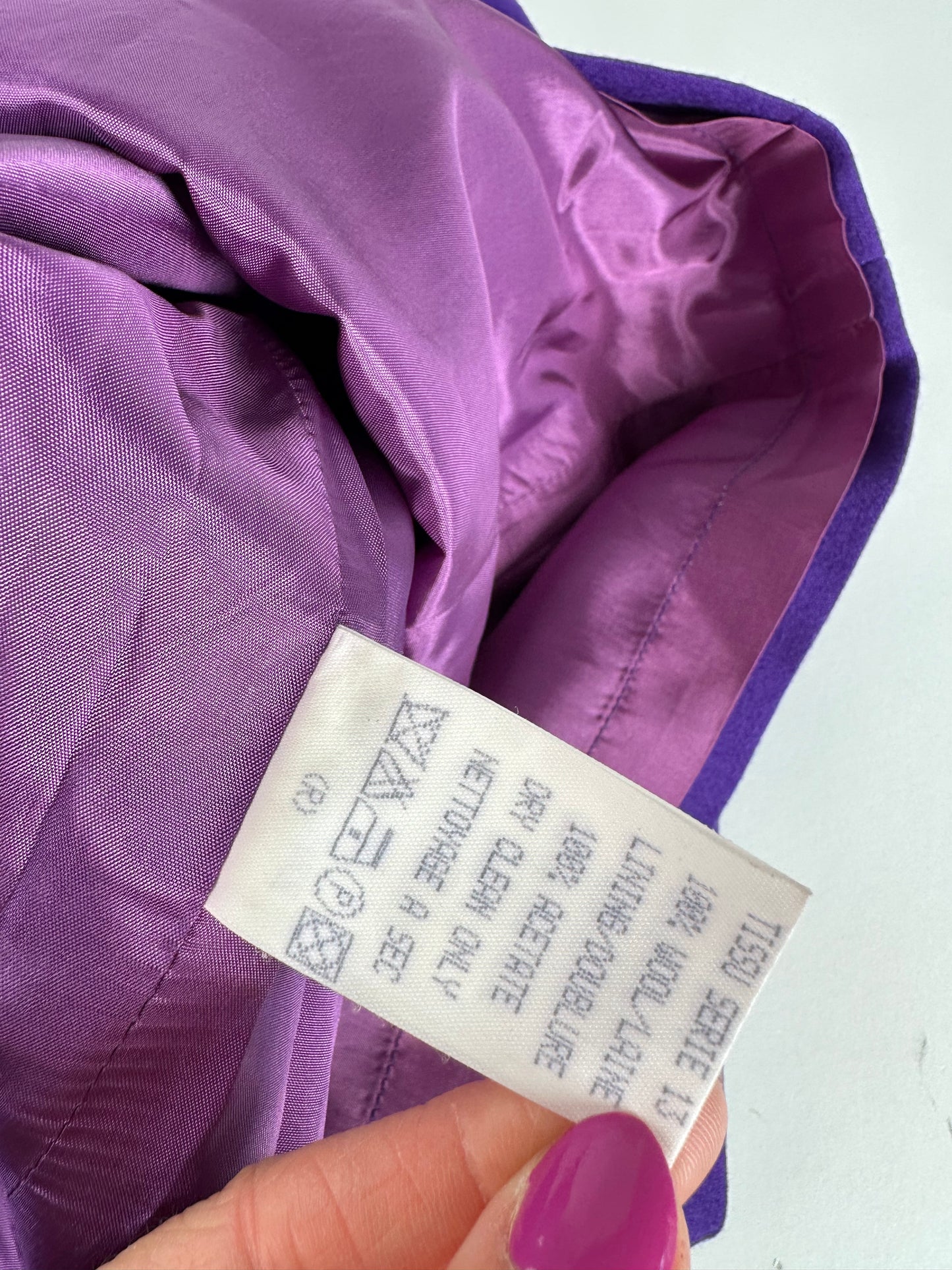 Vintage Givenchy Wool Pencil Skirt Purple L