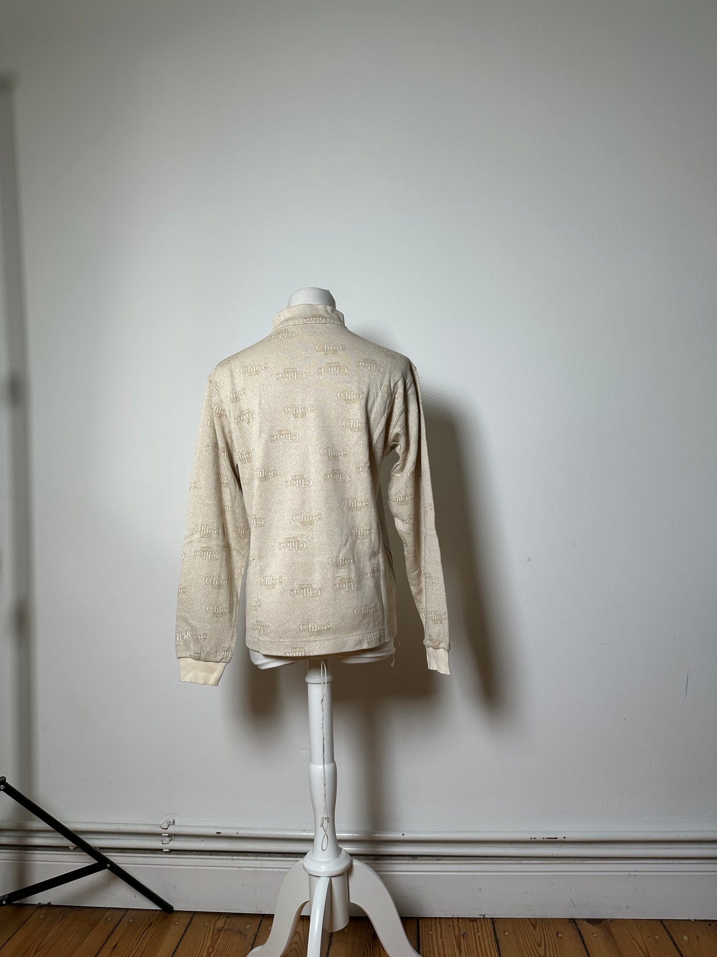Vintage Chloé Logo Print Sweatshirt Cream M