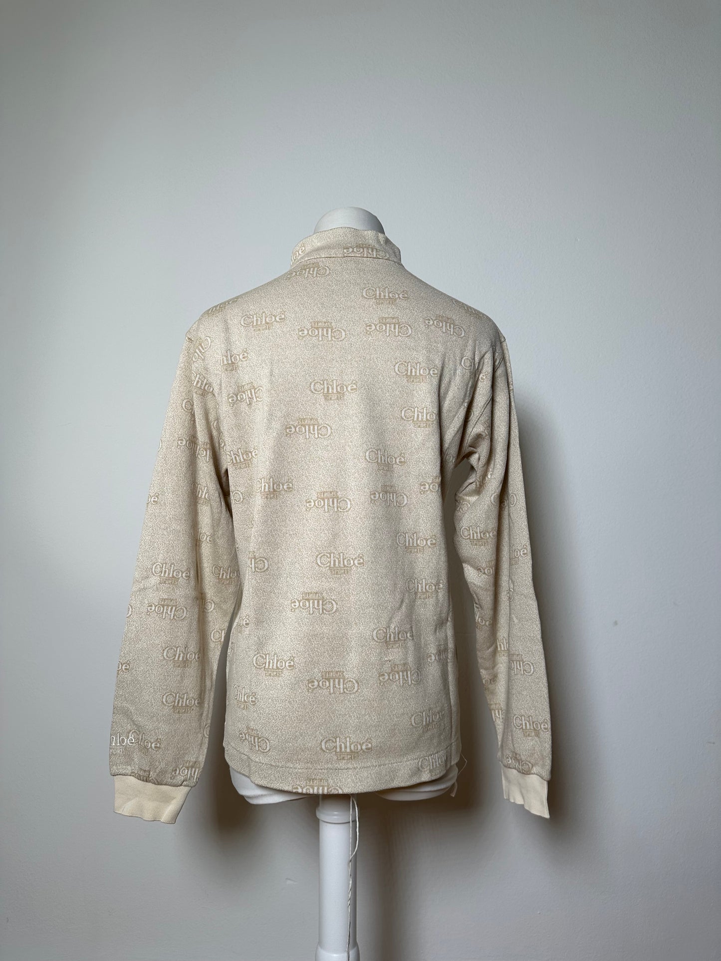 Vintage Chloé Logo Print Sweatshirt Cream M