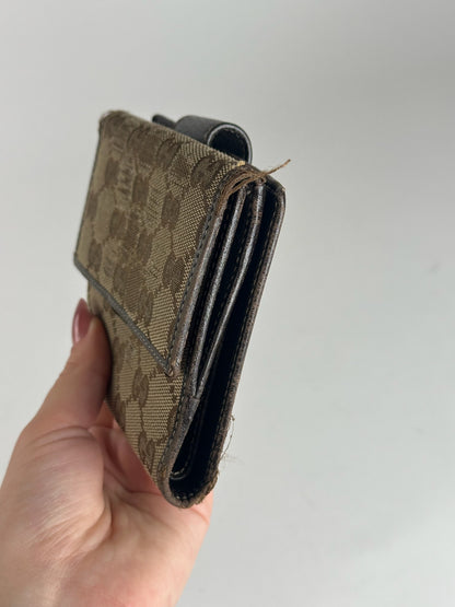 Vintage Gucci Monogram Wallet beige