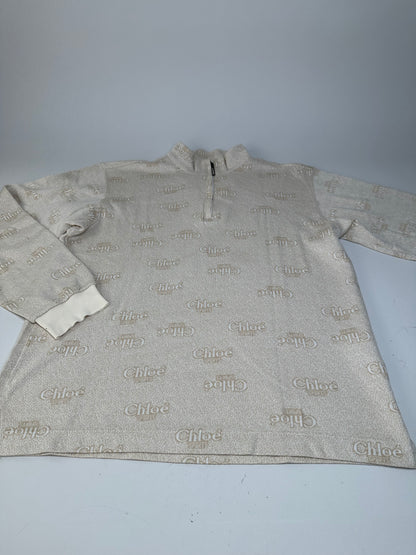 Vintage Chloé Logo Print Sweatshirt Cream M