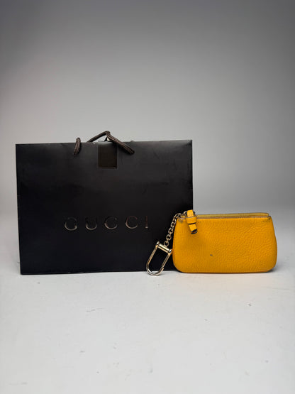 Vintage Gucci Leather Card Holder Yellow