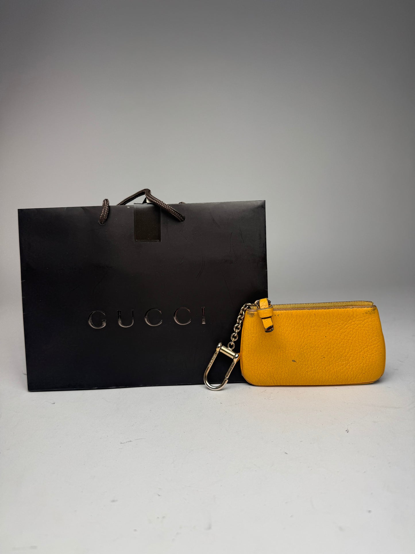Vintage Gucci Leather Card Holder Yellow