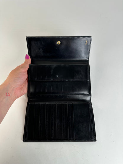 Vintage Cartier Panthère Continental Wallet Black Leather