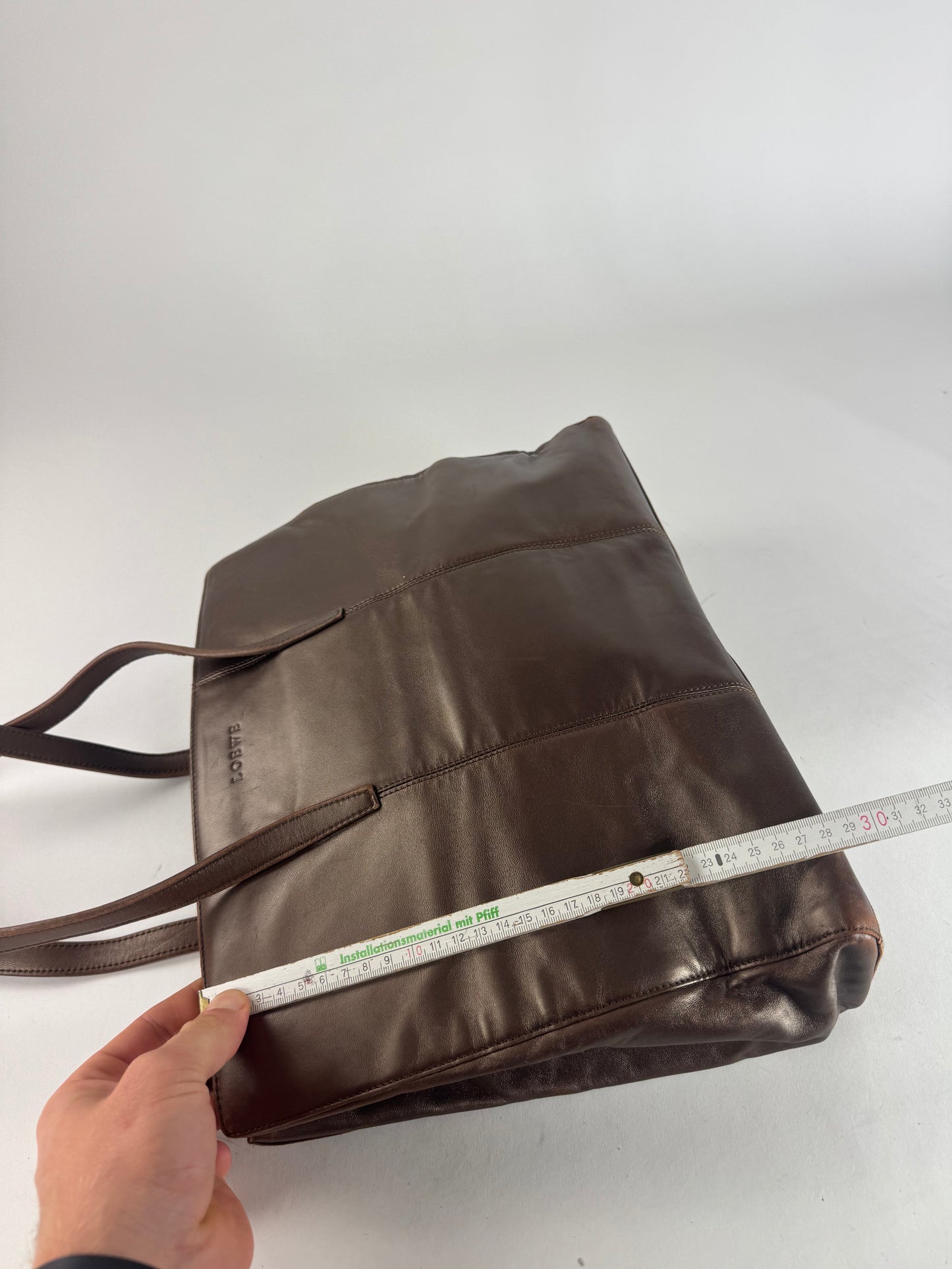 Vintage Loewe Madrid Leather Tote Bag Bronze