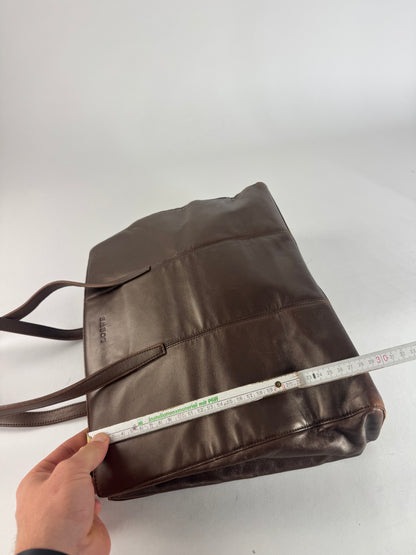 Vintage Loewe Madrid Leather Tote Bag Bronze