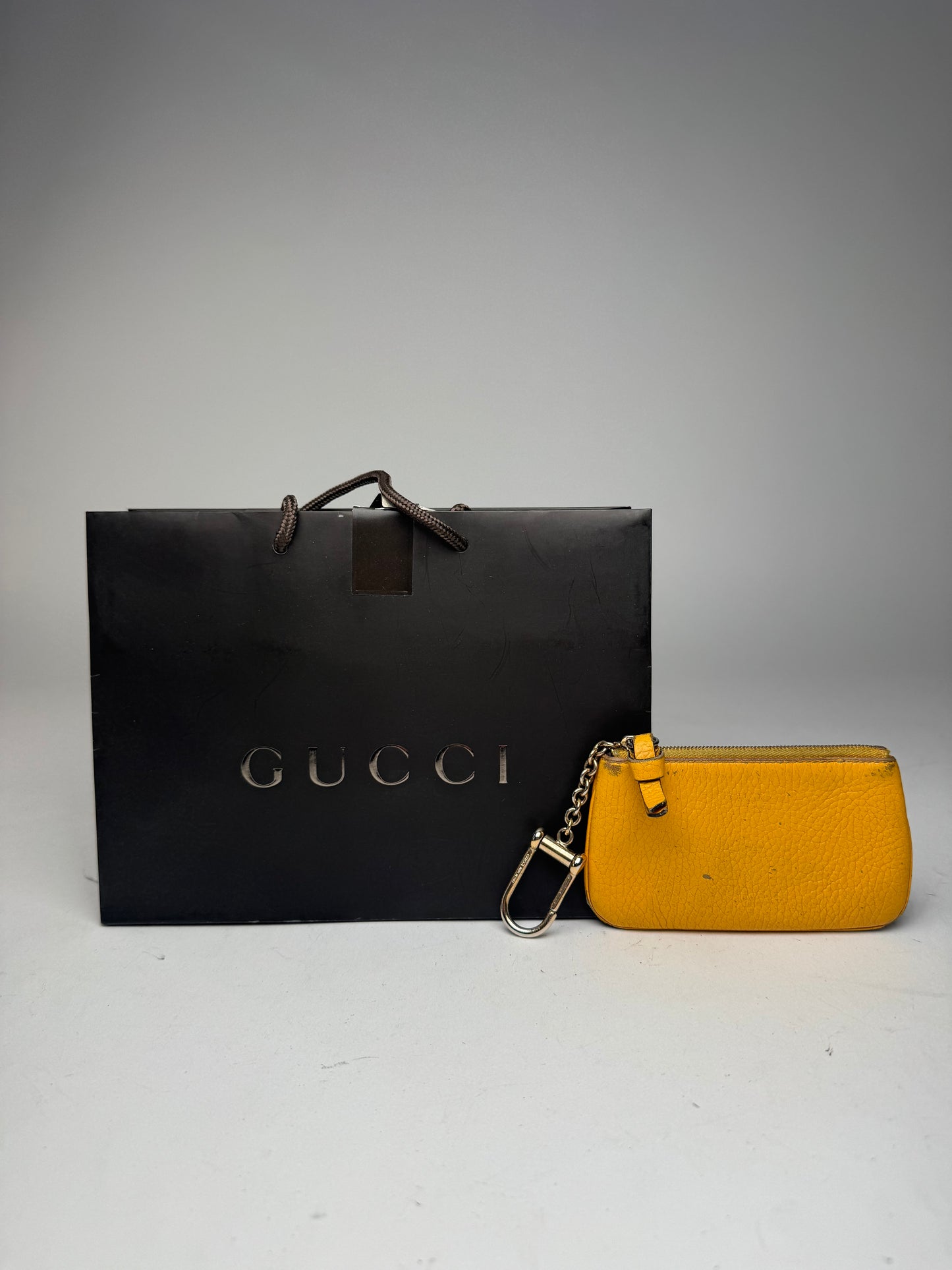 Vintage Gucci Leather Card Holder Yellow