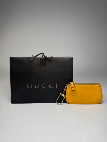 Vintage Gucci Leather Card Holder Yellow