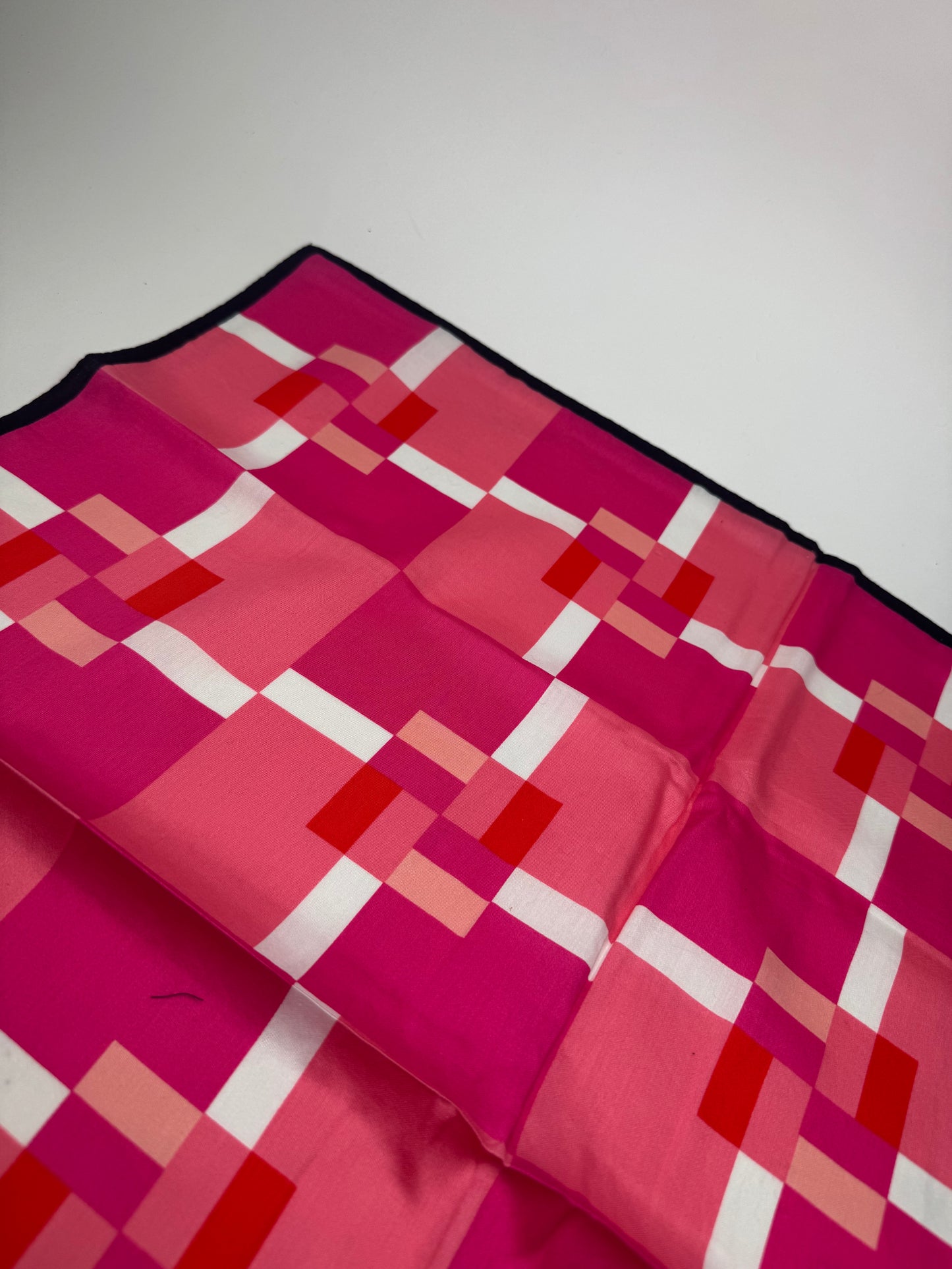 Vintage Celine Scarf pink red white