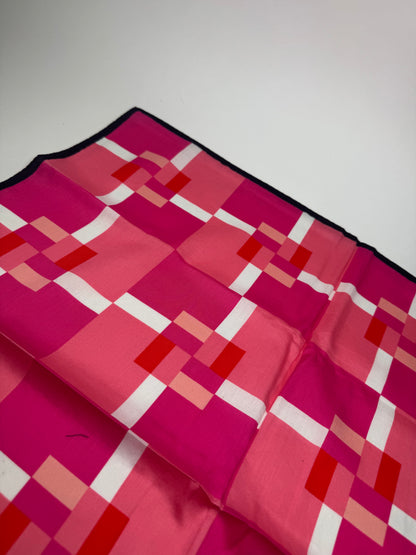 Vintage Celine Scarf pink red white