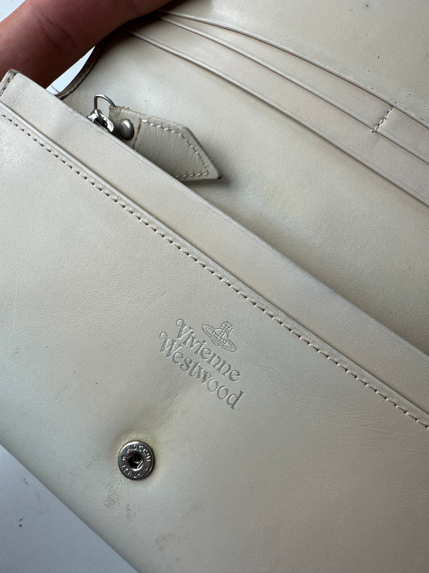 Vintage Vivienne Westwood Leather Wallet White