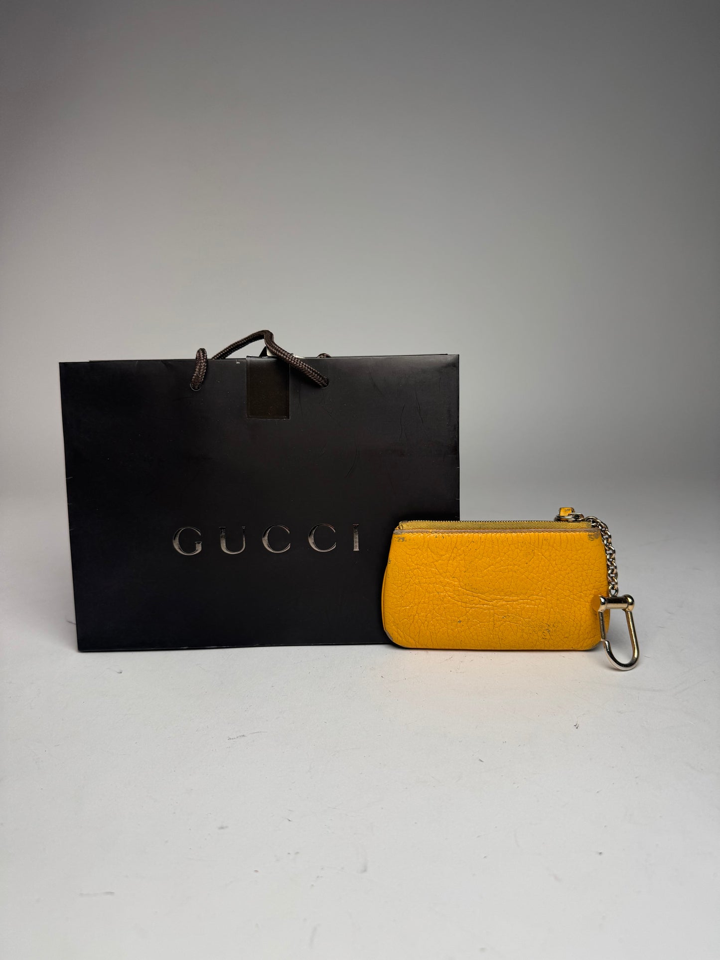 Vintage Gucci Leather Card Holder Yellow