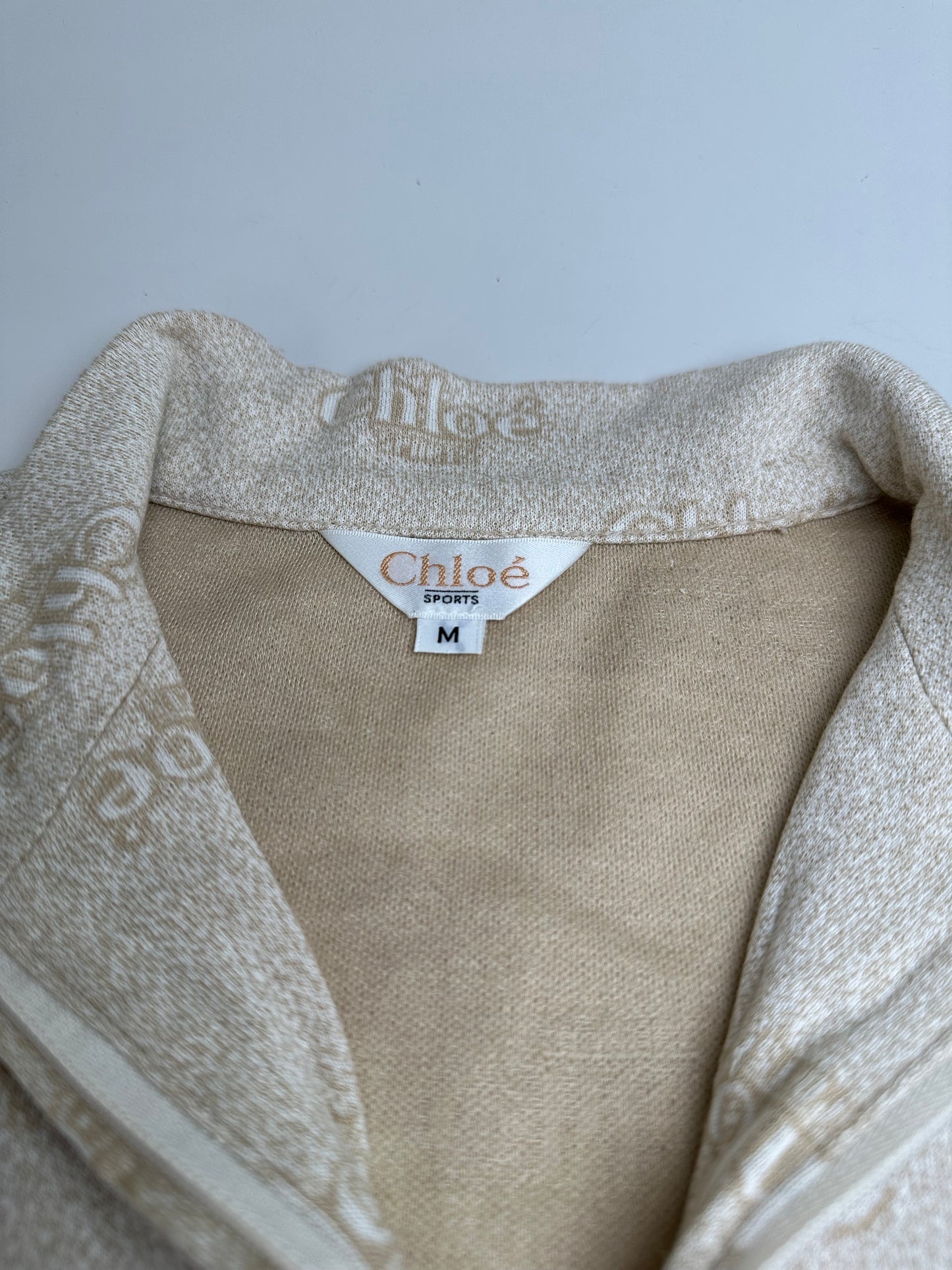 Vintage Chloé Logo Print Sweatshirt Cream M