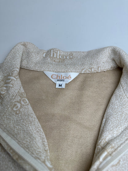 Vintage Chloé Logo Print Sweatshirt Cream M