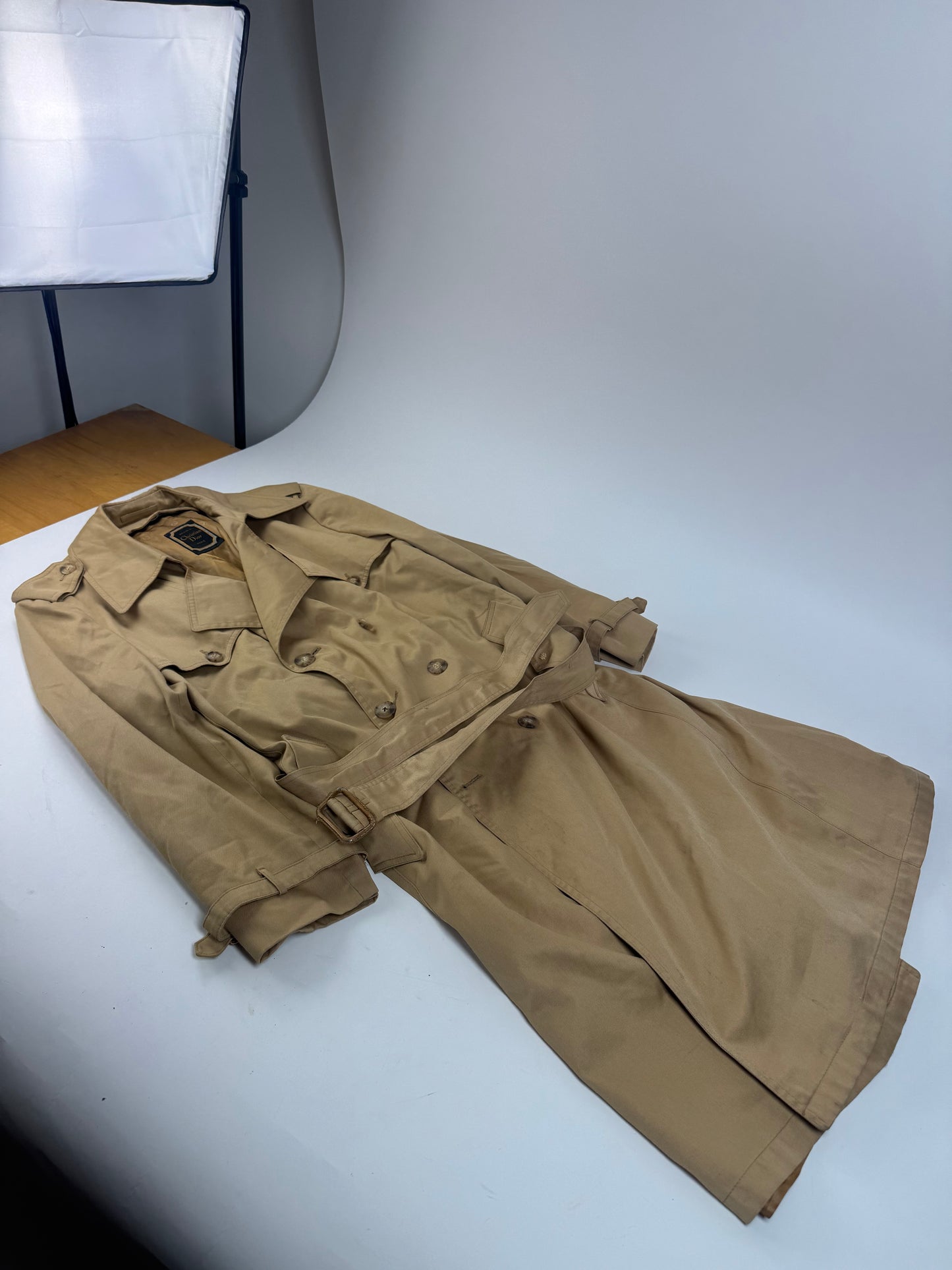 Vintage Dior Cotton Trenchcoat Beige L/XL