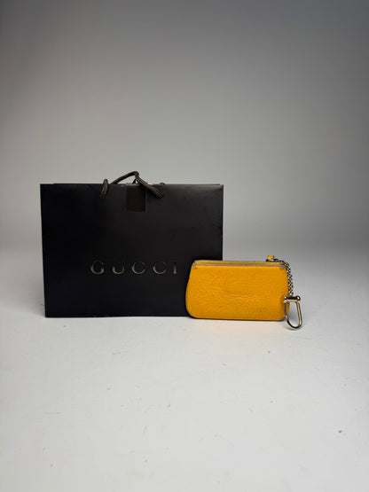 Vintage Gucci Leather Card Holder Yellow