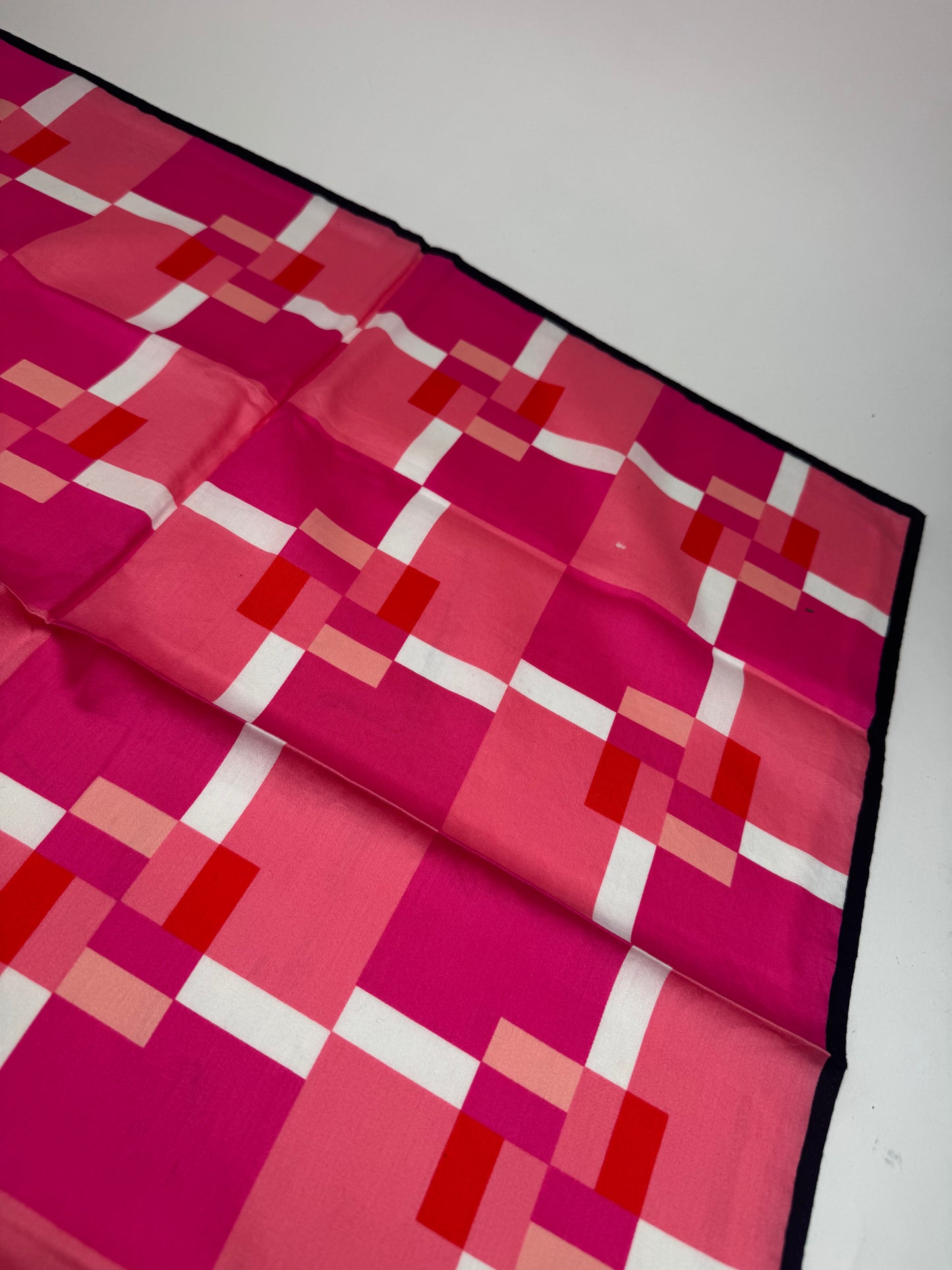 Vintage Celine Scarf pink red white