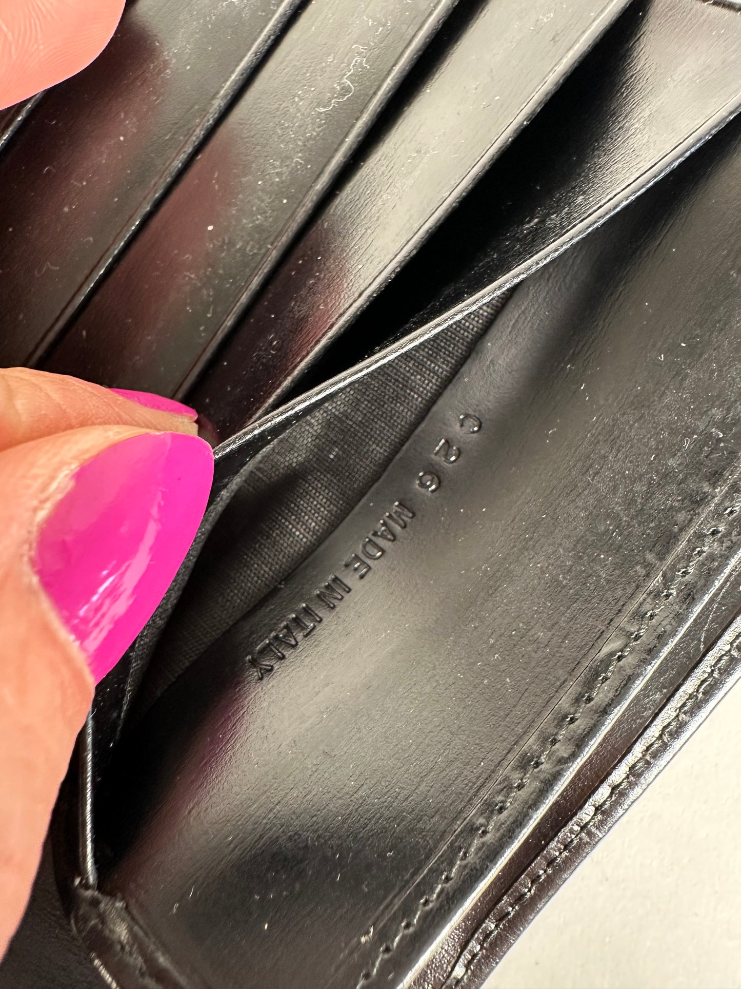 Vintage Cartier Panthère Continental Wallet Black Leather