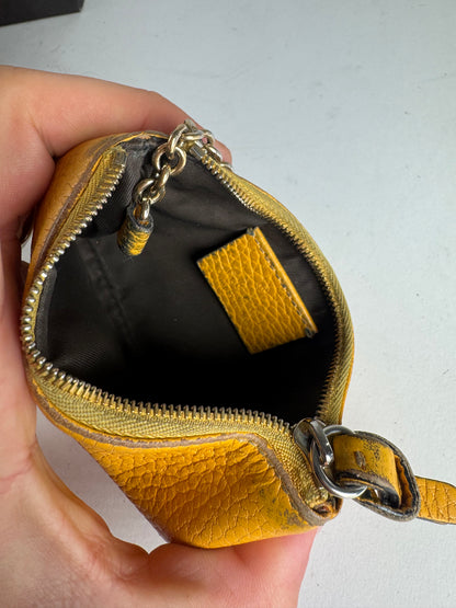 Vintage Gucci Leather Card Holder Yellow