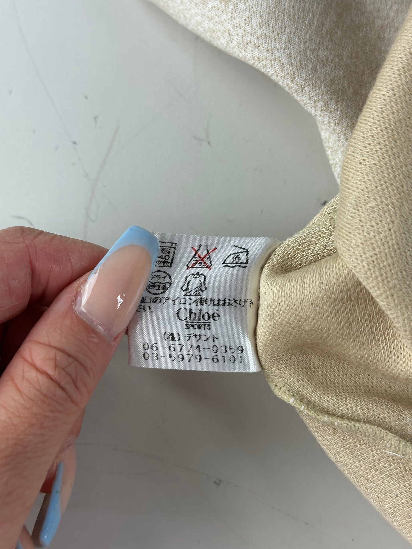 Vintage Chloé Logo Print Sweatshirt Cream M