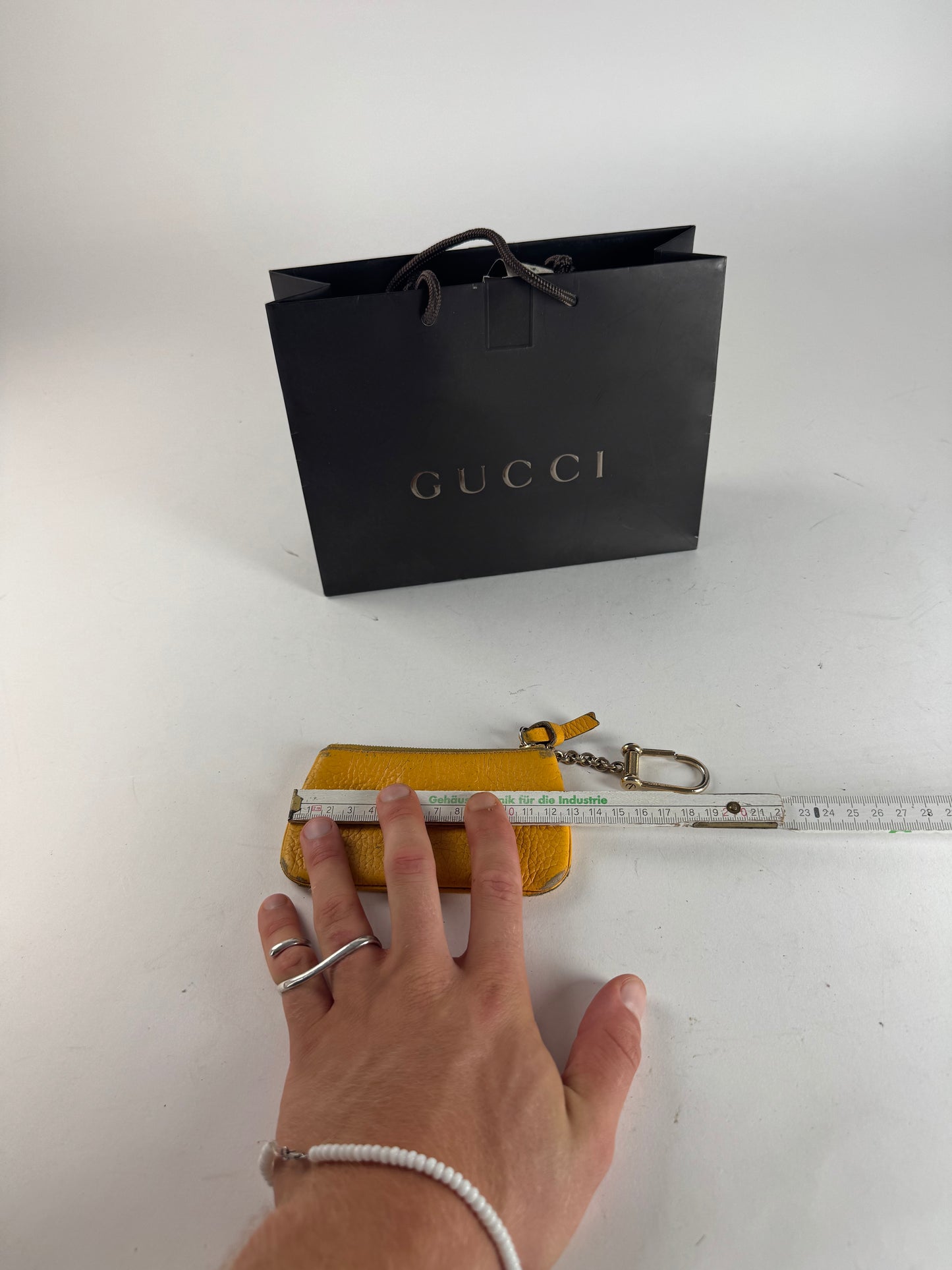 Vintage Gucci Leather Card Holder Yellow