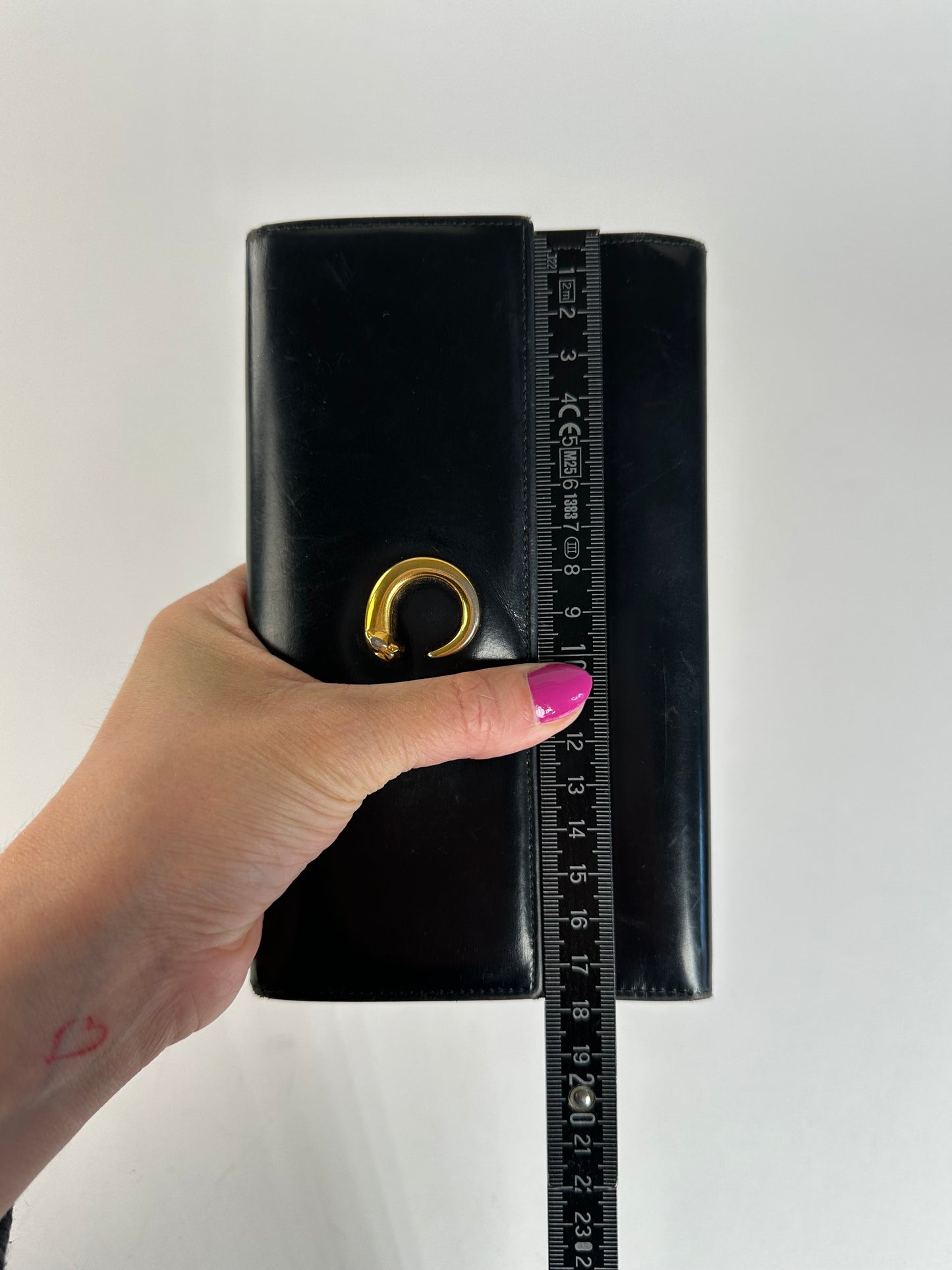 Vintage Cartier Panthère Continental Wallet Black Leather