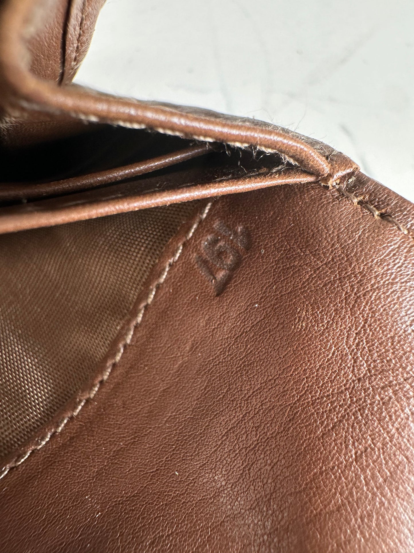 Vintage Miu Miu Crocodile-Embossed Leather Wallet Tan