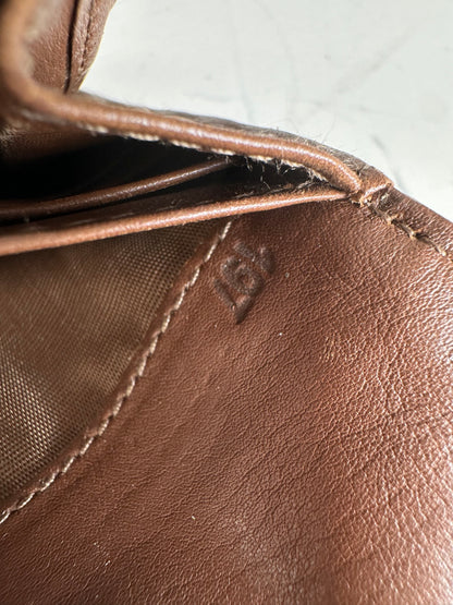 Vintage Miu Miu Crocodile-Embossed Leather Wallet Tan