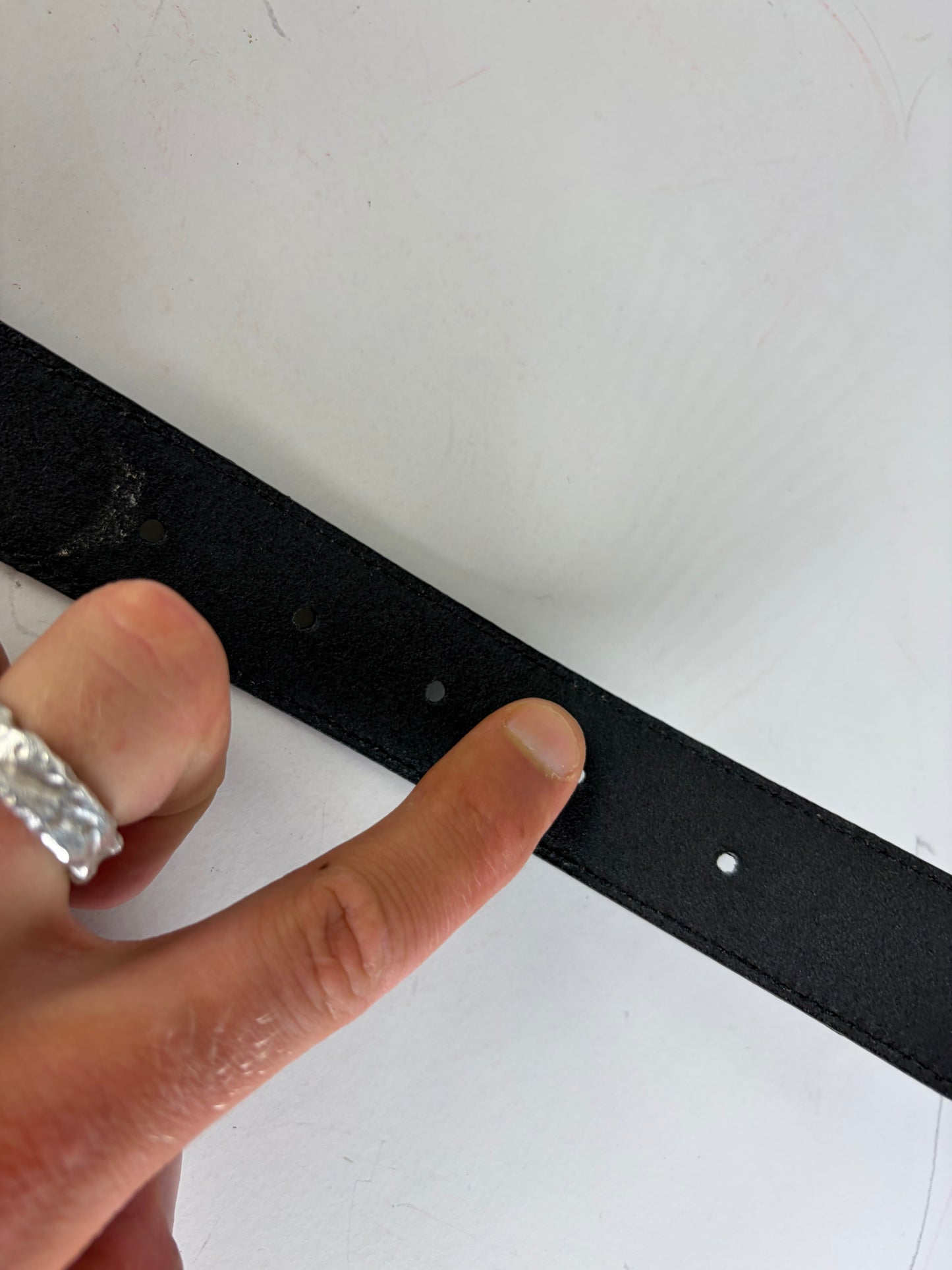Vintage Ferragamo Patent Leather Belt Black Gold