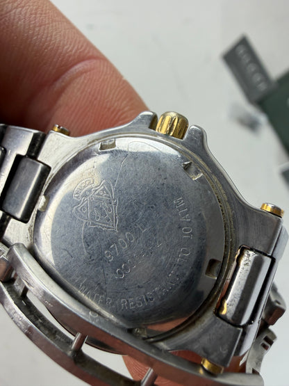 Vintage Gucci Stainless Steel Bracelet Watch Silver Gold