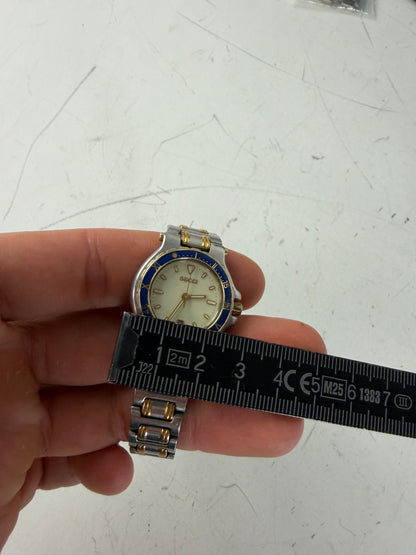 Vintage Gucci Stainless Steel Bracelet Watch Silver Gold
