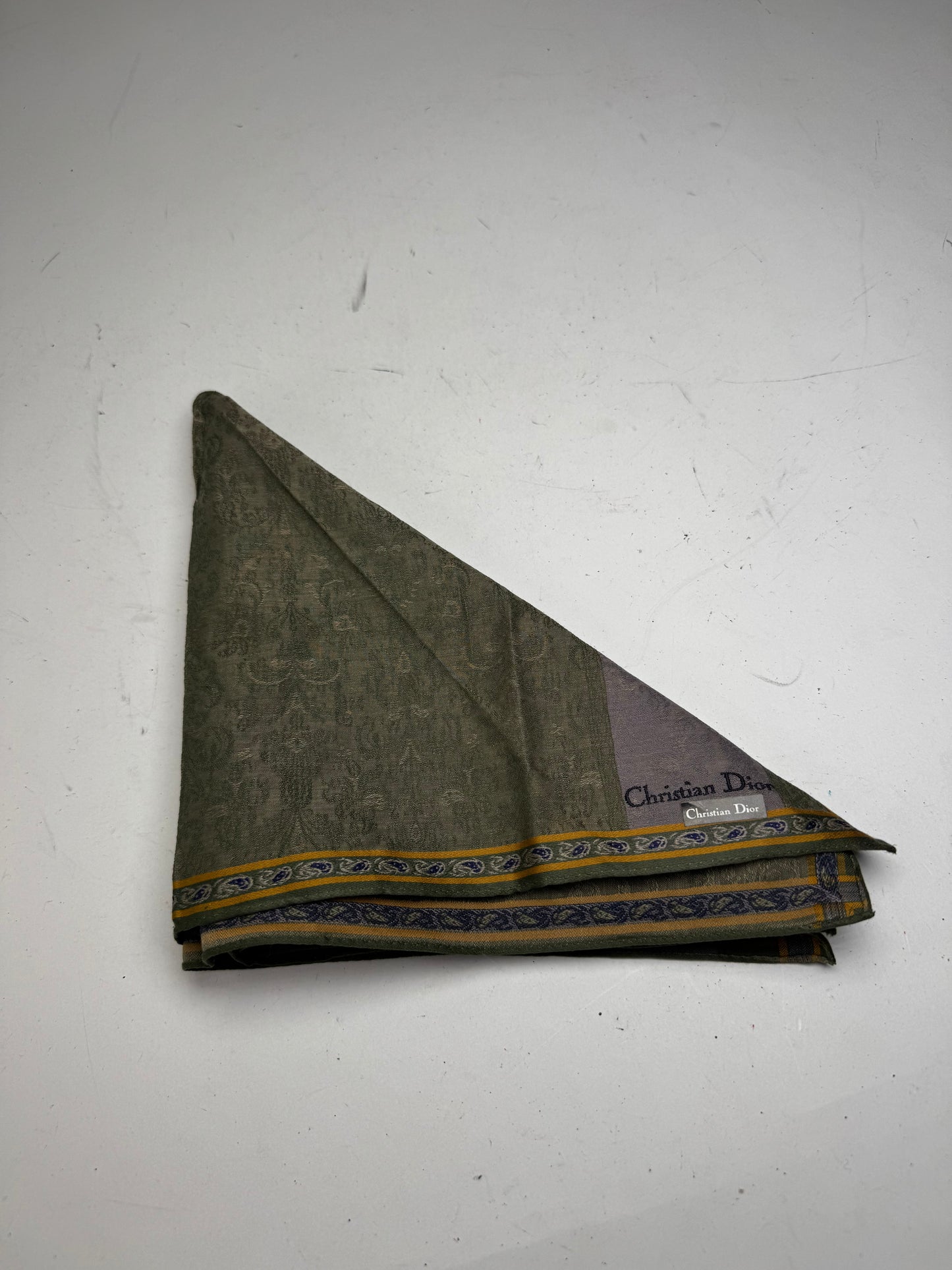 Vintage Dior Striped Scarf Green Purple