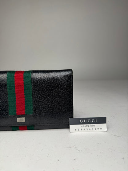Vintage Gucci Leather Wallet Black