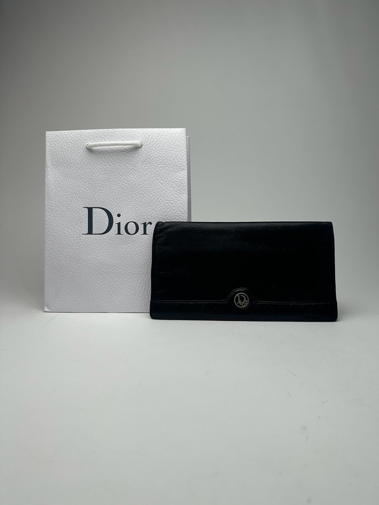 Vintage Dior Leather ID holder black