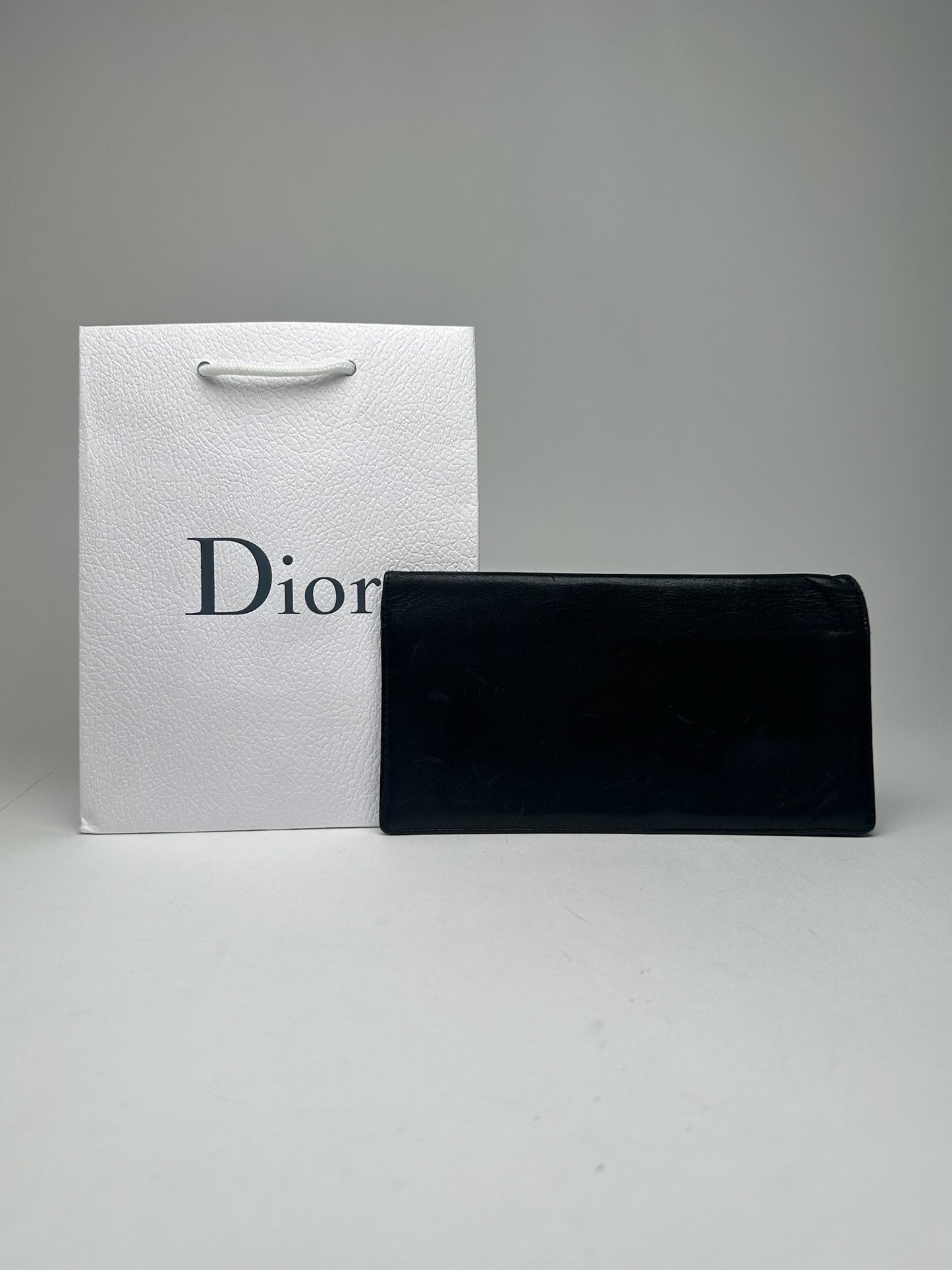 Vintage Dior Leather ID holder black