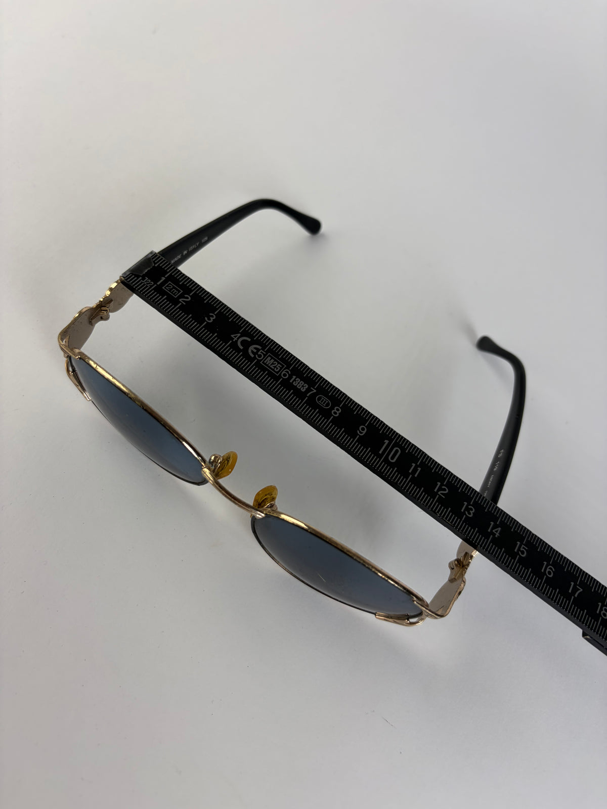 Vintage Fendi Oval Sunglasses Late 1990s Gold Black