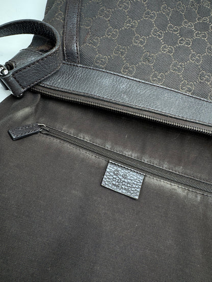 Sac vintage en toile monogrammée Gucci D Lock noir