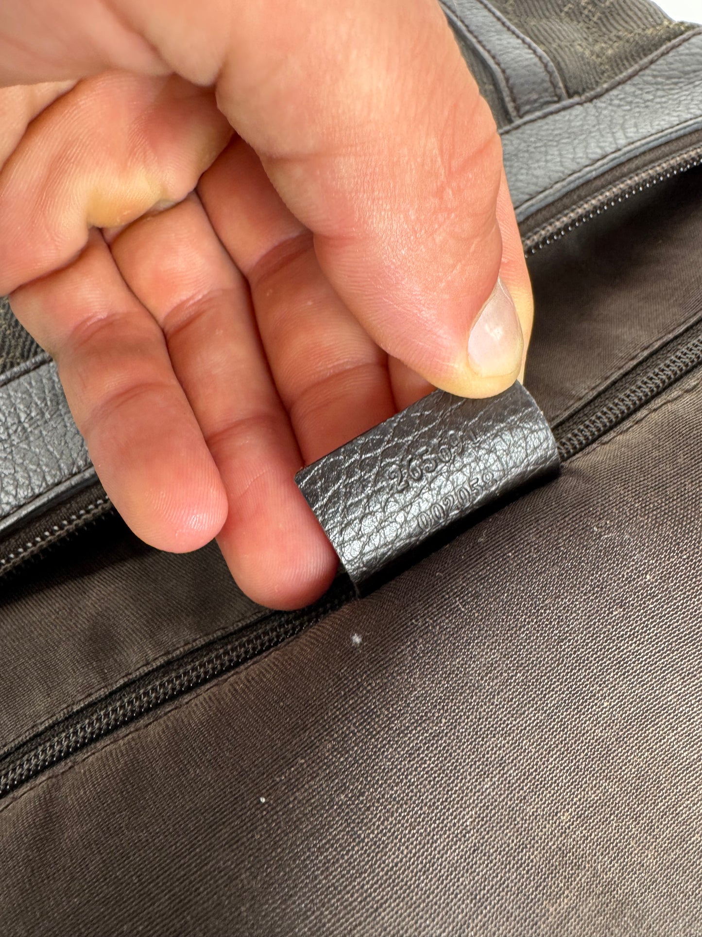 Sac vintage en toile monogrammée Gucci D Lock noir