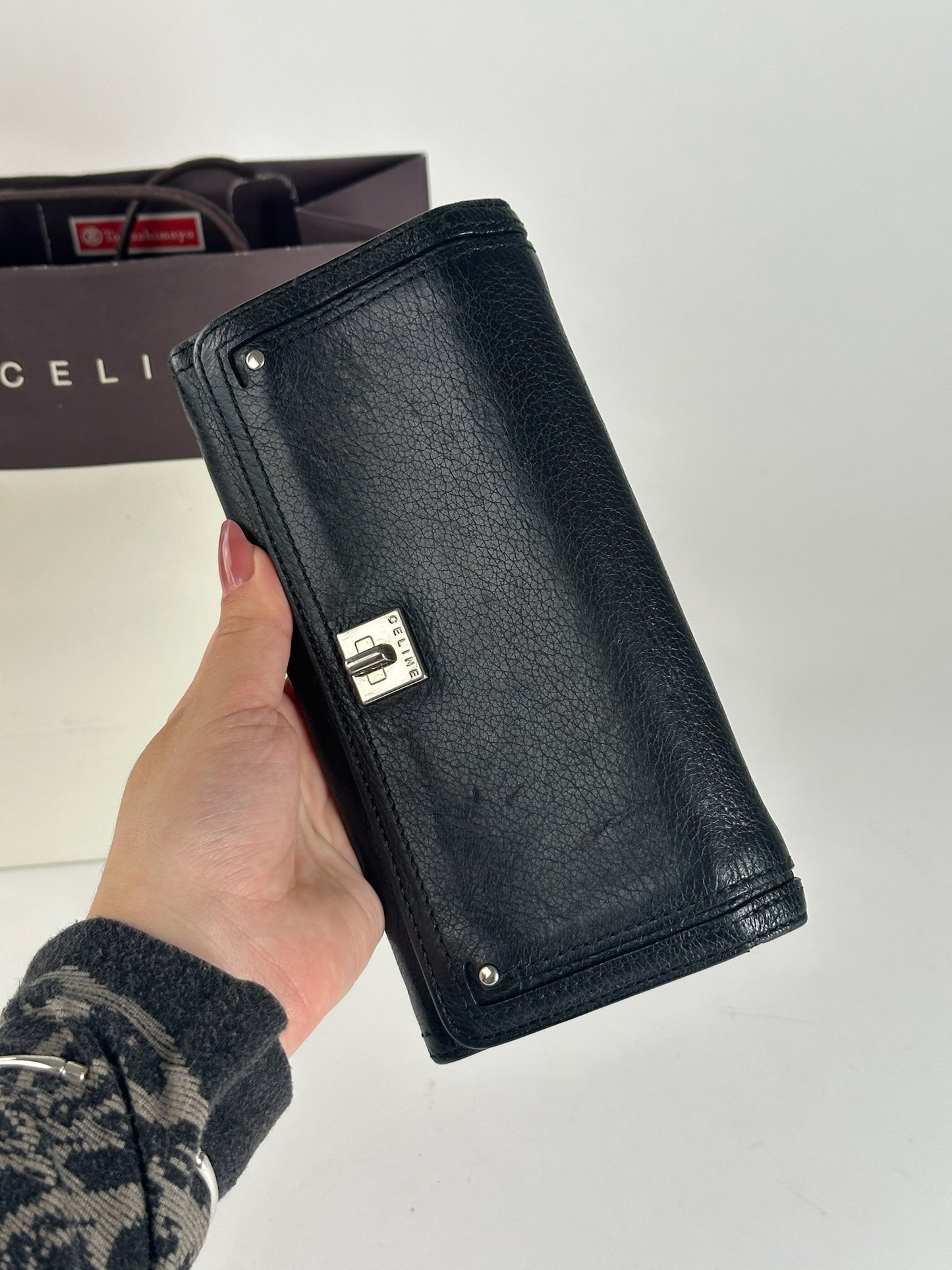 Vintage Celine Paris Leather wallet black