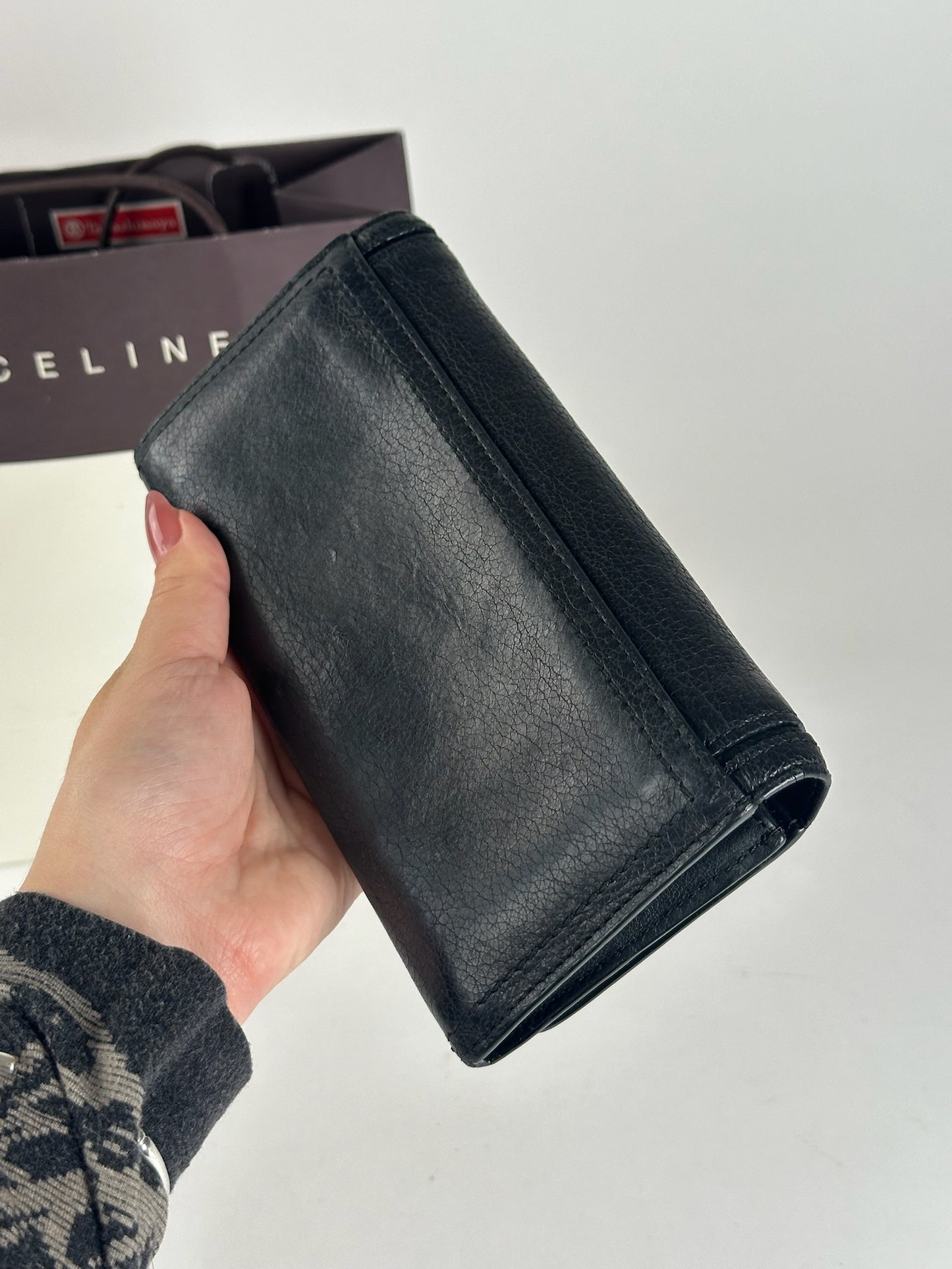 Vintage Celine Paris Leather wallet black