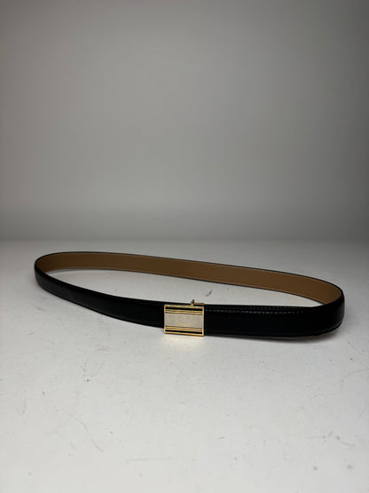 Vintage Dior Leather Belt Black