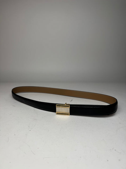 Vintage Dior Leather Belt Black