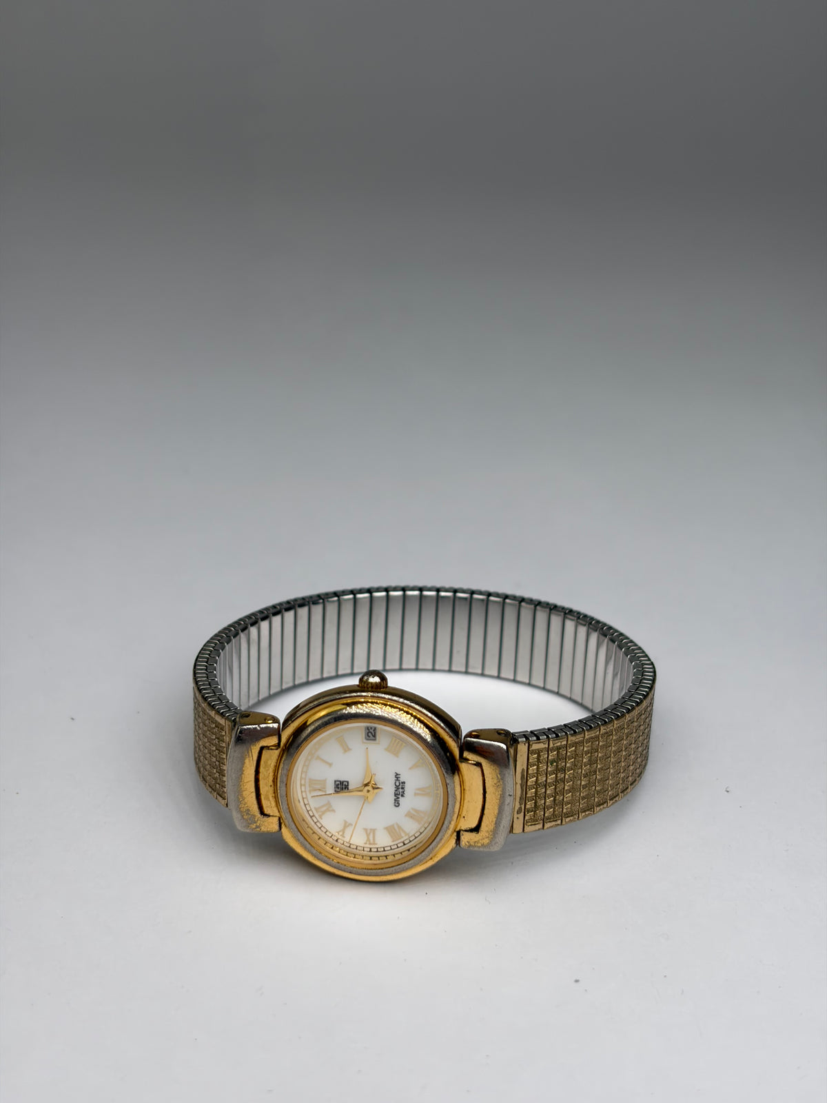Vintage Givenchy Ladies' Bracelet Watch c. Late 1980s Gold White
