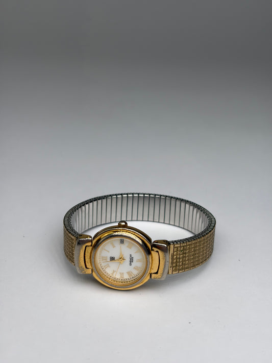 Vintage Givenchy Ladies' Bracelet Watch c. Late 1980s Gold White