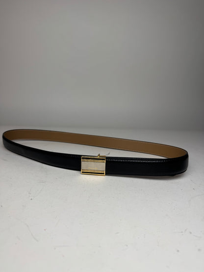 Vintage Dior Leather Belt Black