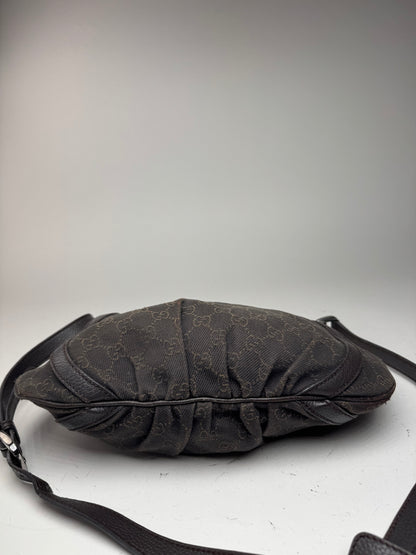 Sac vintage en toile monogrammée Gucci D Lock noir